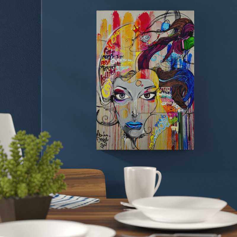 Woman's Face - Wrapped Canvas, 60cm H x 40cm W