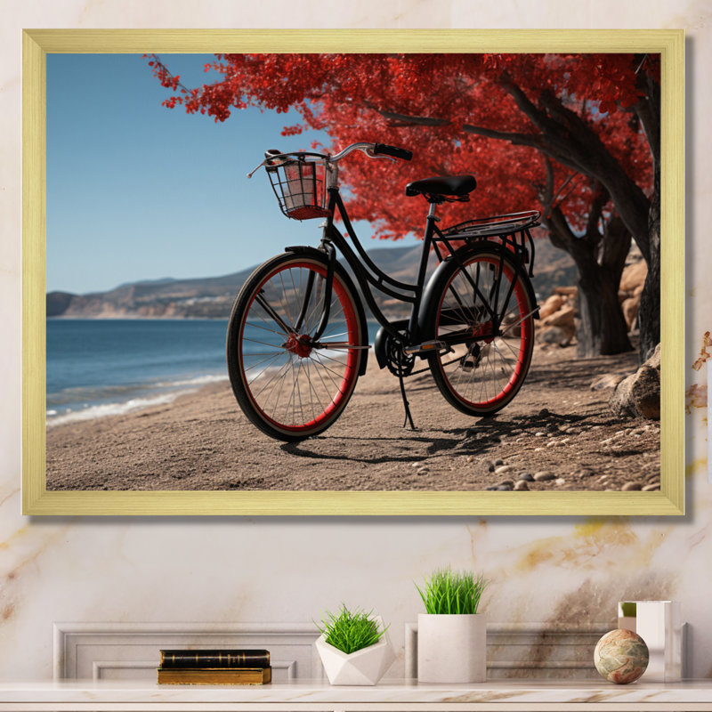Vélo Silent Journey II, H 30 po x l 40 po x P 1,5 po, Encadrement doré