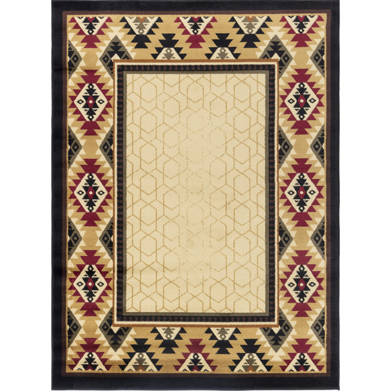 Tribes Cream 2 ft. 7 in. x 7 ft. 3 in. Cozy Southwest Area Rug