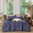 Pinstripes - Navy Blue