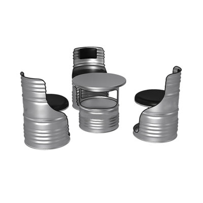 Maicey 3 - Person Pedestal Dining Set