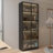 Piraveen Display Cabinet with Glass Doors and LED Lights-447915861