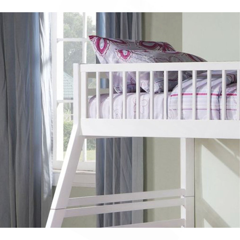 Jason White Finish Twin/Full Bunk Bed W/Storage