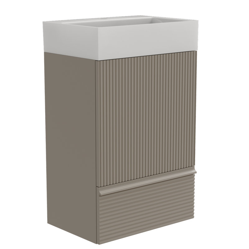 Bathroom Vanity With Ceramic Sink, Freestanding Bathroom Cabinet,Bathroom Vanity Cabinet, Grey