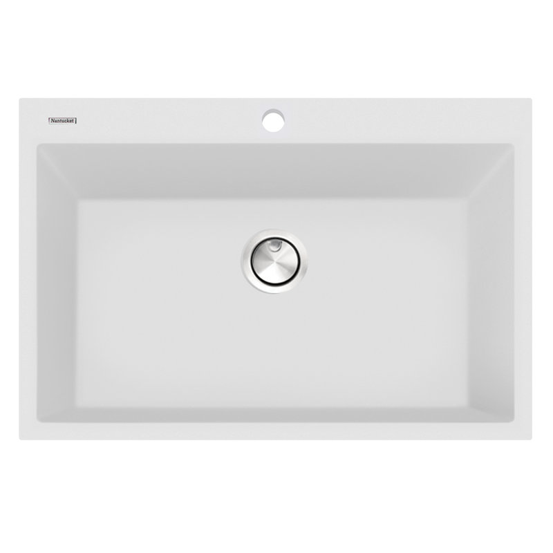 Plymouth 33'' L Single Basin Kitchen Sink, White