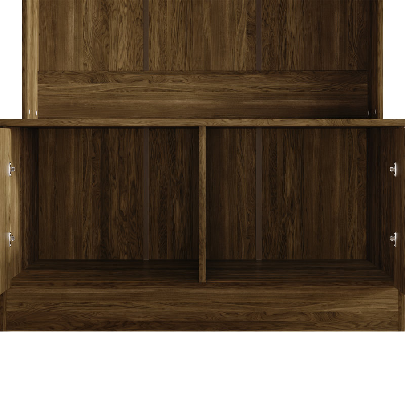 Logenita Hall Tree 39.96'' Wide with Bench, Brown