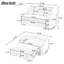 Causeuse-lit de 57 po avec port USB et deux coussins Isel-1545079785