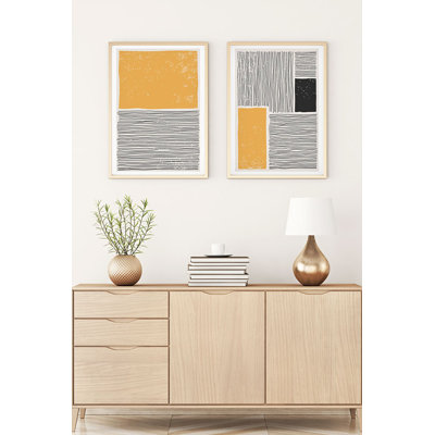 Élégantes peintures décoratives en panneau de fibres à densité moyenne (2 pièces), 7,9 po x 11,8 po chacune | 100% panneau de fibres à densité moyenne avec une épaisseur de 0,12 pouce, cadre en bois massif à 100% avec une épaisseur de 1,0 pouce | Décoration murale élégante pour le salon, la chambre à coucher et le bureau