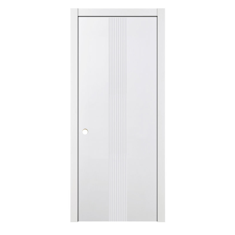 Porte intérieure traditionnelle laminée blanche M-34, 18 po x 80 po