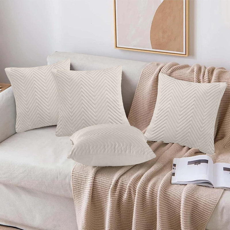 Square Scatter Cushion Cushion Cover, Beige