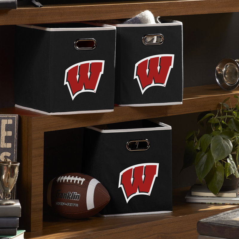 Franklin Sports NCAA Mesh Decorative Bin, Wisconsin Badgers