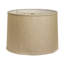 Abat-jour tambour en lin brun foncé-139222855
