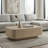 Callen 54 in. Rectangular Tan Solid Wood Cocktail Coffee Table
