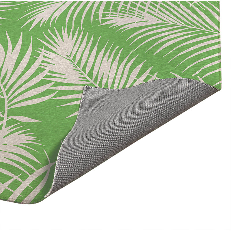 Tapis de cuisine léger Waving Palms, Rectangulaire 2 pi x 3 pi, Vert