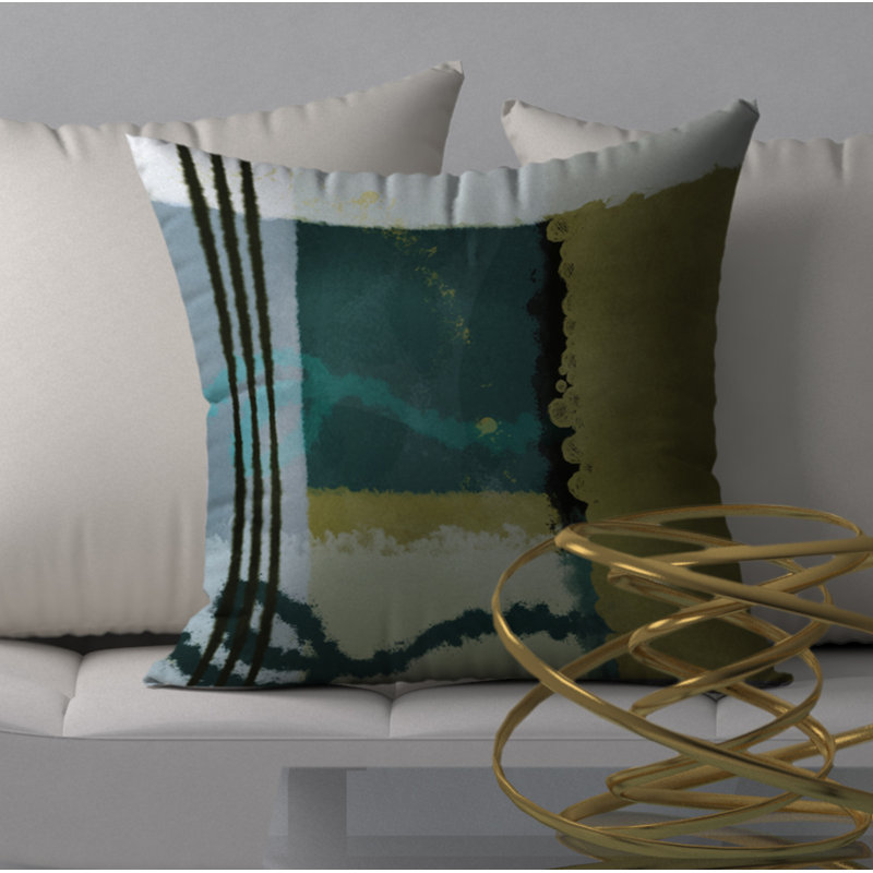 Fab Abstract Reversible Throw Pillow, 24" x 24"