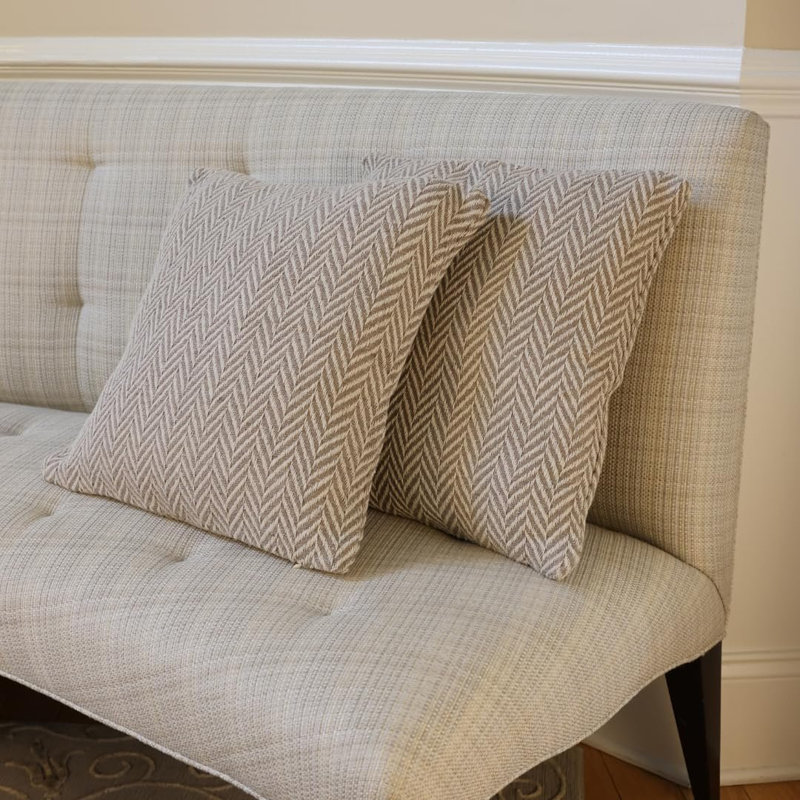 Ensemble de 2 housses de coussin beiges 18 x 18