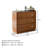 43.31"Nordic solid wood granite island counter storage side cabinet