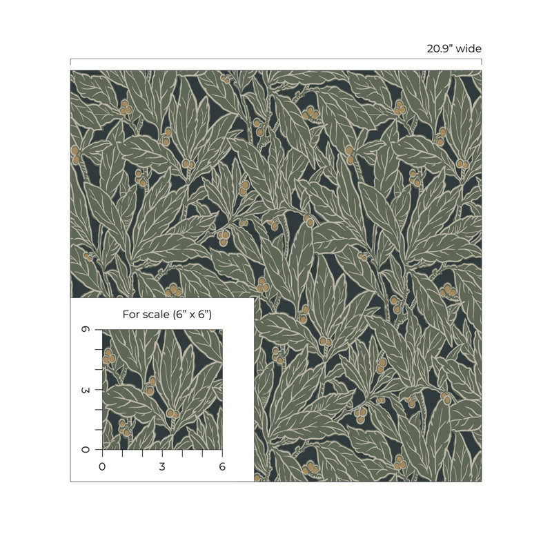 Rouleau de papier peint L 33 pi x l 20,9 po, Romarin
