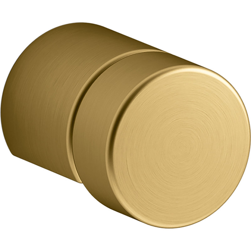 Poignée ronde composée de 3/4 po de diamètre, Laiton brossé