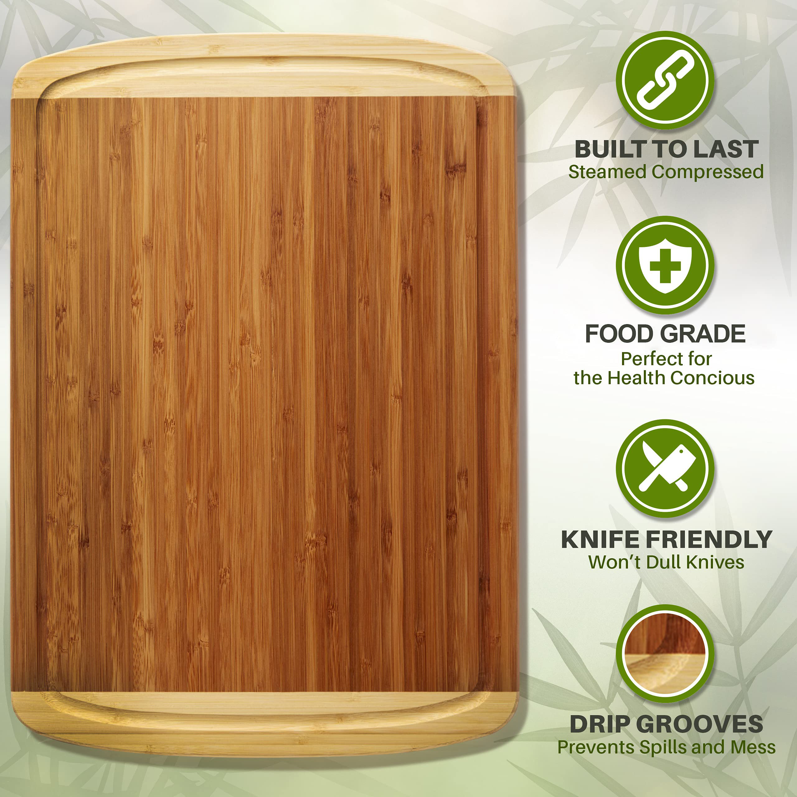 Bassetts Extra Large Bamboo Cutting Boards, (Set Of 3) Chopping Boards With  Juice Groove Bamboo Wood Cutting Board Set Butcher Block
