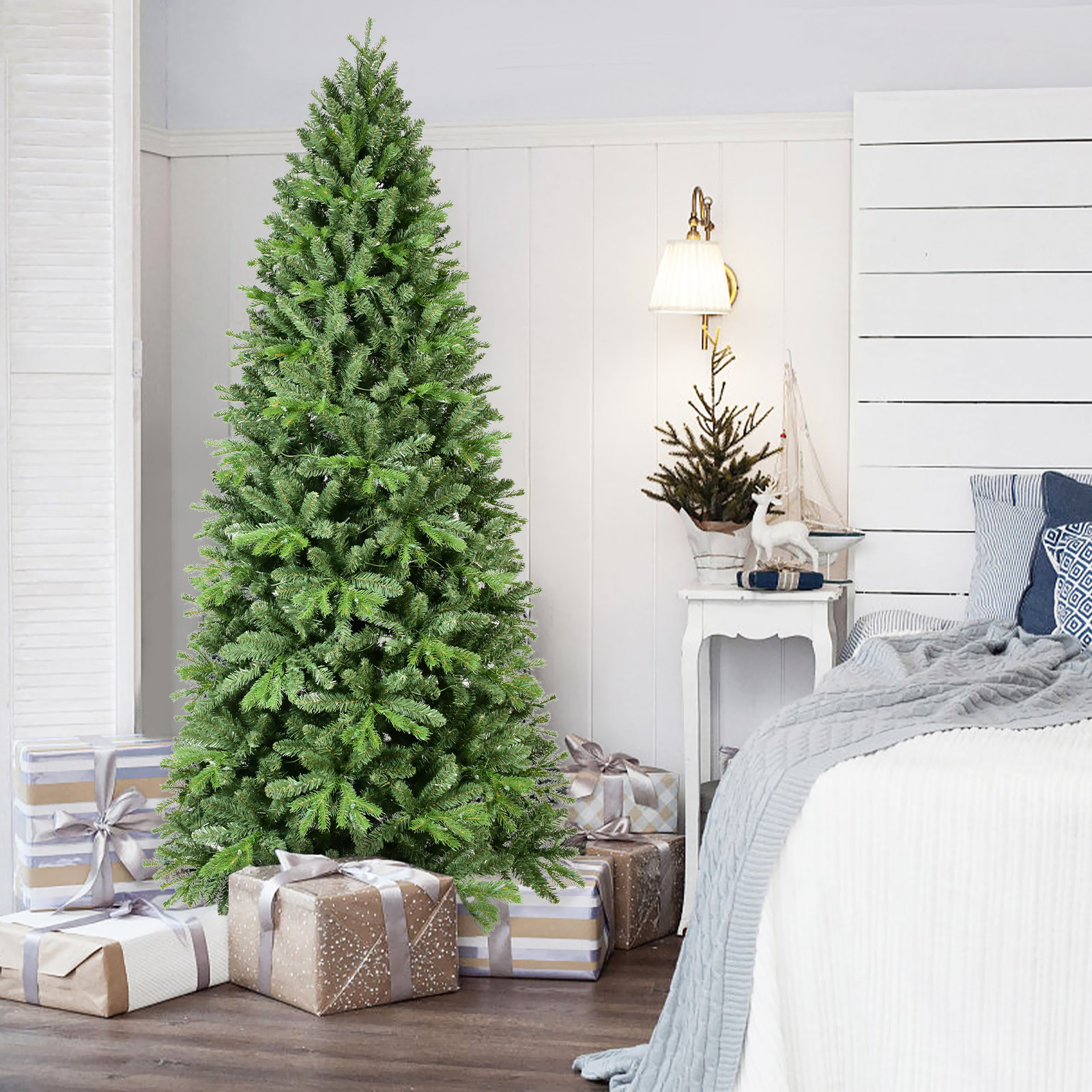 Unlit Pine Fir Christmas Tree, 5'