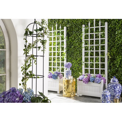 70.63'' H Steel Obelisk Trellis