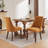 Rayon Cloth Flocking Linen Dining Chairs Channel Kitchen Dinner Chair Comfy Fabric Upholstered Accent Chair For Dining Room With Curved Solid Wood Legs (No Including Dining Table)-783753223