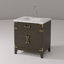 30 po X P 22 po Ensemble de meuble-lavabo simple D avec comptoir en marbre et robinet-429367199-429367196