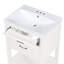 Armoire de rangement de salle de bain moderne 24 po avec lavabo 24 tiroirs blanc et or pour plus de commodité
