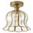 1-Transparent glass dimmable iron Flush Mount light