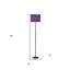 Lampe sur pied de forme traditionnelle en acier 63 "avec abat-jour tambour-1606812735