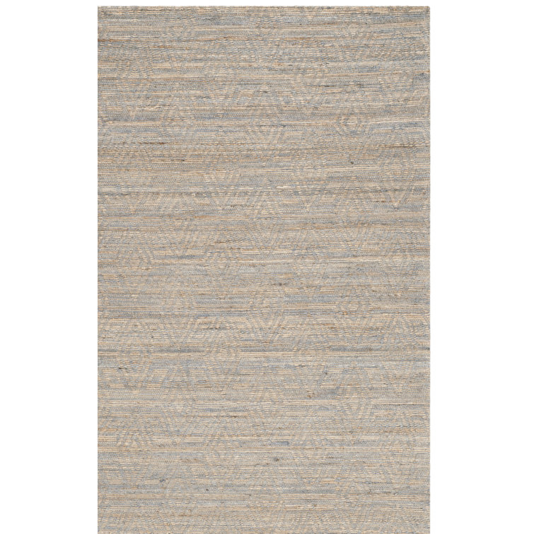 Aderyn Hand Woven Jute/Cotton Rug in Gray/Sand