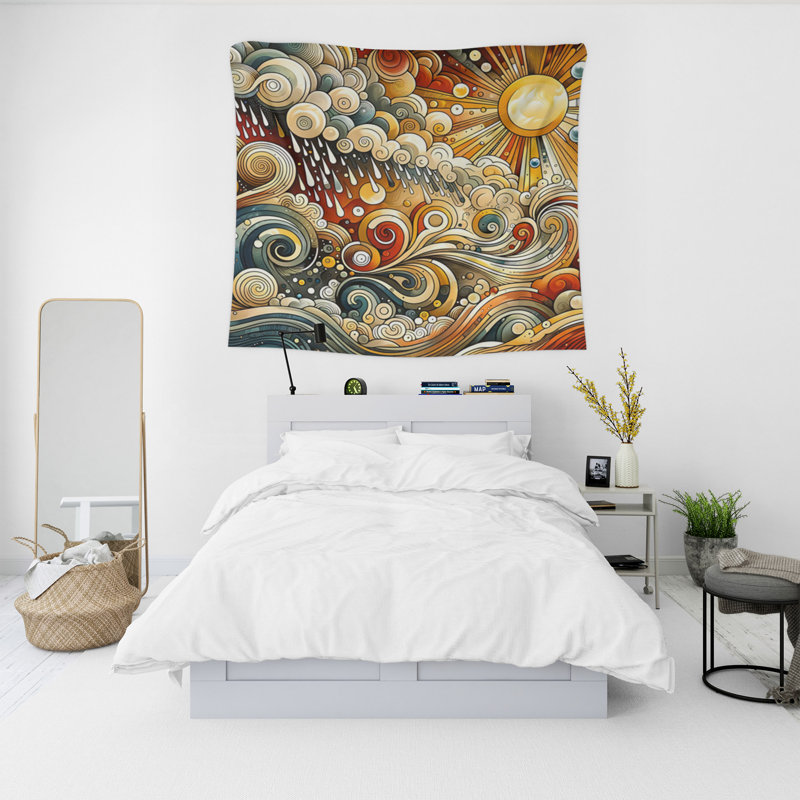 Tapisserie murale, H 60 po x l 51 po x P 0,5 po