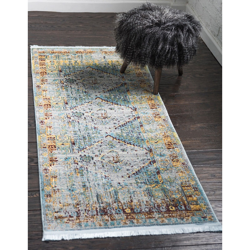 Oriental Indoor Rug, Runner 2'7" x 10'