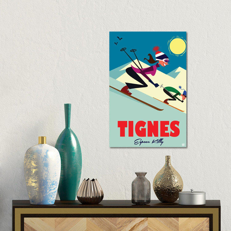 Tignes Espace Killy by Gary Godel - Gallery-Wrapped Canvas Giclée on Canvas, 152.5 cm H x 101.5 cm W x 3.175 cm D, Canvas