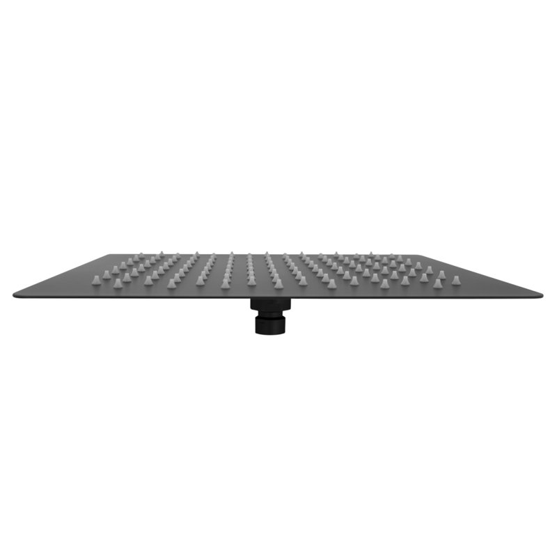 Pomme de douche fixe Black Studio Rain, Noir mat