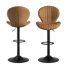 Tabourets de bar pivotants à hauteur réglable, tabourets de comptoir revêtus de similicuir