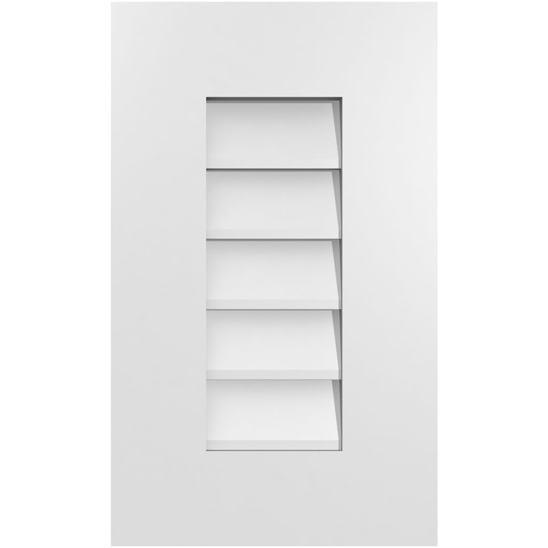 Vent à pignon rectangulaire en uréthane non-fonctionnel, H 20 po x l 12 po x P 1 po