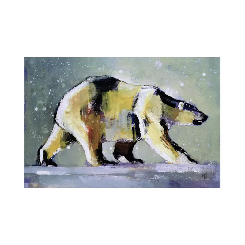 Ice Bear by Mark Adlington - Wrapped Canvas Print, 20.32 cm H x 30.48 cm W