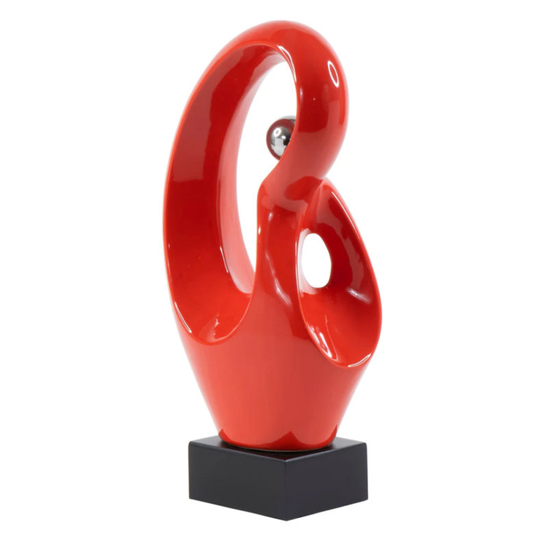 Sculpture de table abstraite NABILA, Rouge