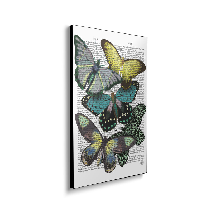 Reproduction d'art mural sur toile en métal, "Steplix Big Butterflies VI" par Fab Funky