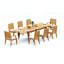 6 Seats 7 Pcs Grade-A Teak Wood Dining Set: 122" Atnas Double Extension Rectangle Table And 6 Atnas  Chairs (2 Arm & 4 Armless Chairs) #11AT2802-1778657471