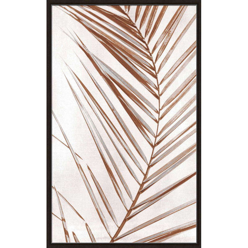 Sedona Frond II - peinture, L 31,5 po x H 51,5 po, Encadrement brun