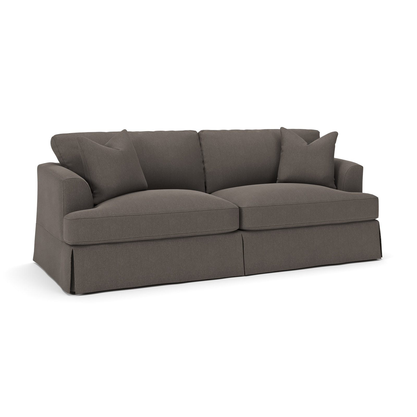 Lucia 92.5'' Upholstered Sofa, Drusky Charcoal Sustain® Basketweave