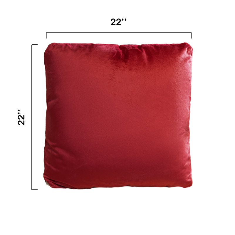 Throw Pillow, Maroon, 22" x 22"