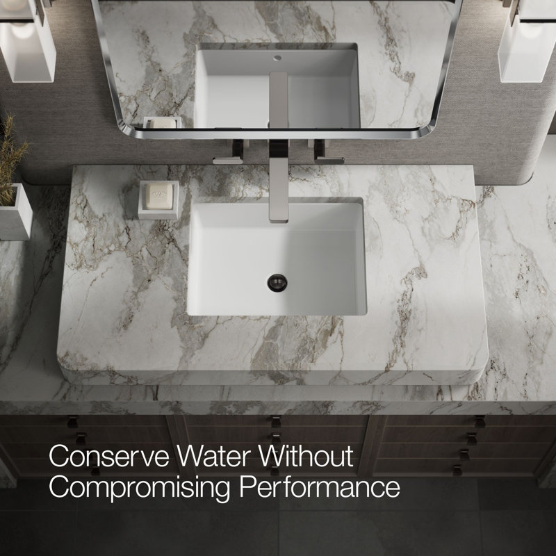 Parallel Wall-Mount Bathroom Sink Faucet Trim, Vibrant Titanium