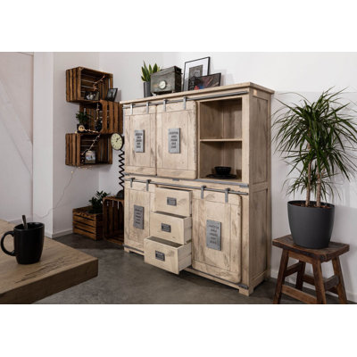 Railway 150cm Solid Wood Sideboard