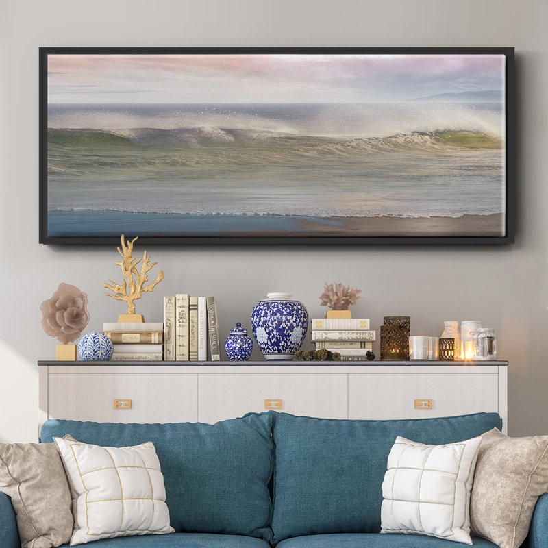 California Surf- Framed Canvas, 20" H x 50" W