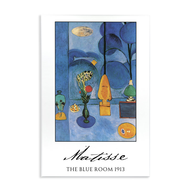 Plaque murale Matisse The Blue Room, design par Vintage Hustle, H 15 po x l 10 po
