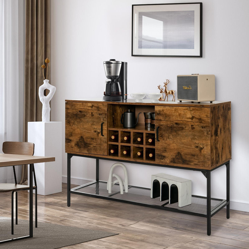 Armoire-bar Alnath avec rangement pour bouteilles de vin